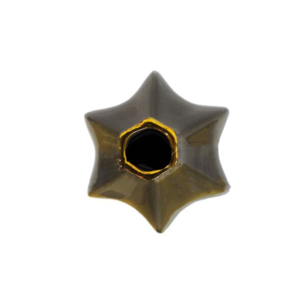 Jarrón de Porcelana Marrón/Dorado - Image 2